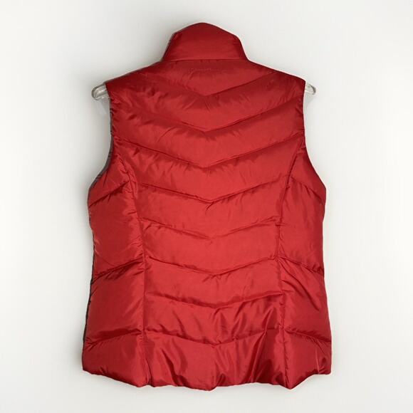 Eddie Bauer Women's M Goose Down Red Puffer Quilted Vest EB550 - Picture 2 of 5